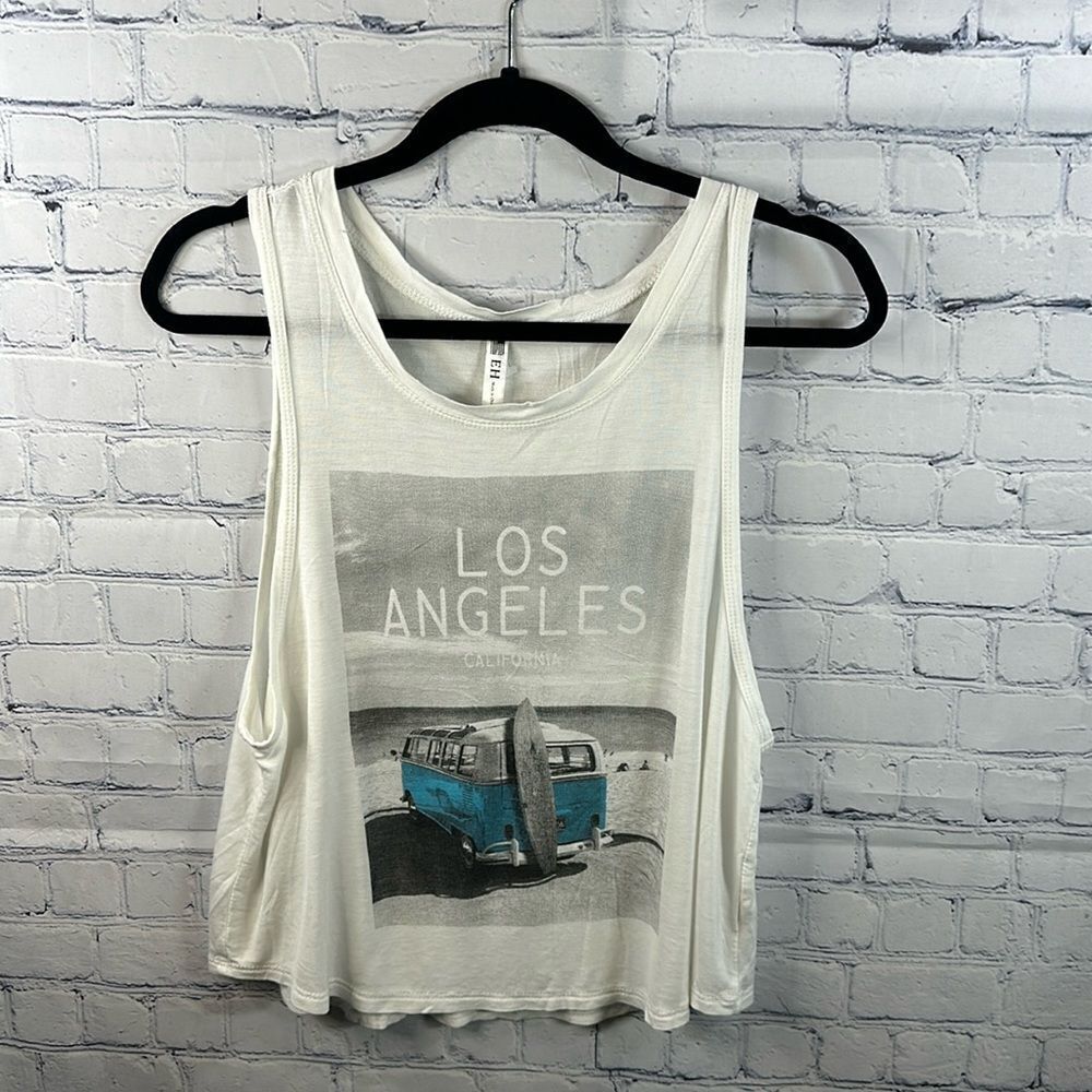 🌴 Beach Vibes White Tank - Size Small 🌴